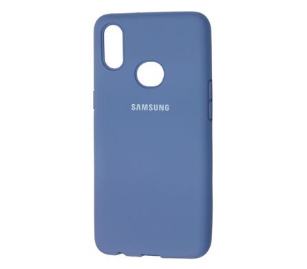 Чохол для Samsung Galaxy A10s (A107) Silicone Full лавандовий-сірий з закритим низом і мікрофіброю
