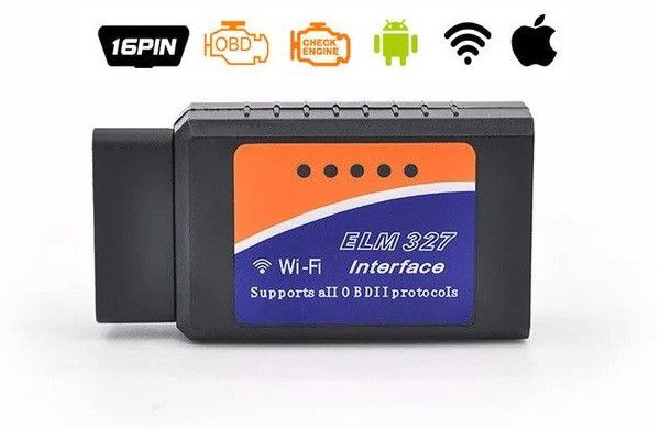 Автосканер ELM327 WiFi діагностичний адаптер для автомобіля IOS iphone Android OBD2 1.5V версія OBDII, Black