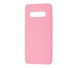 Чехол для Samsung Galaxy S10 Plus (G975) Silicone Full светло-розовый c закрытым низом и микрофиброю