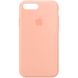 Чехол для Apple iPhone 7 plus / 8 plus Silicone Case Full с микрофиброй и закрытым низом (5.5"") Оранжевый / Grapefruit