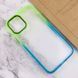 Чехол TPU+PC Fresh sip series для Apple iPhone 11 (6.1") Бирюзовый / Лимонный