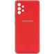 Чехол для Samsung Galaxy A72 4G / A72 5G Silicone Full camera закрытый низ + защита камеры Красный / Red