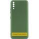 Чехол для Samsung Galaxy M33 5G Silicone Full camera закрытый низ + защита камеры Зеленый / Dark green