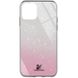 TPU+Glass чехол Swarovski для Apple iPhone 13 (6.1") (Розовый)