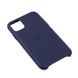 Чехол для iPhone 11 Leather сase (Leather) темно-синий