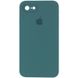Чехол для Apple iPhone 7 / 8 / SE (2020) Silicone Full camera закрытый низ + защита камеры (Зеленый / Pine green) квадратные борты