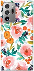 Чехол для Samsung Galaxy Note 20 Ultra PandaPrint Акварельные цветы 2 цветы