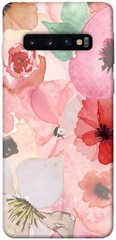 Чехол для Samsung Galaxy S10 PandaPrint Акварельные цветы 3 цветы