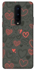 Чехол для OnePlus 8 PandaPrint Милые сердца паттерн