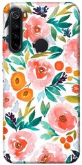 Чехол для Xiaomi Redmi Note 8 PandaPrint Акварельные цветы 2 цветы