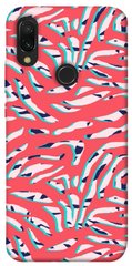 Чехол для Xiaomi Redmi 7 PandaPrint Red Zebra print паттерн