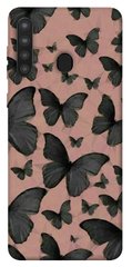 Чехол для Samsung Galaxy A21 PandaPrint Порхающие бабочки паттерн
