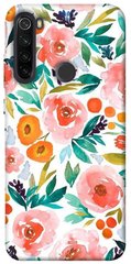 Чохол для Xiaomi Redmi Note 8T PandaPrint Акварельні квіти 2 квіти