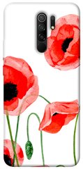 Чехол для Xiaomi Redmi 9 PandaPrint Акварельные маки цветы