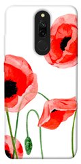 Чехол для Xiaomi Redmi 8 PandaPrint Акварельные маки цветы