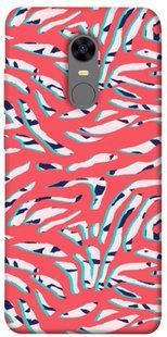 Чехол для Xiaomi Redmi 5 Plus PandaPrint Red Zebra print паттерн