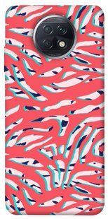 Чехол для Xiaomi Redmi Note 9 5G / Note 9T PandaPrint Red Zebra print паттерн