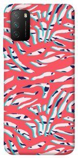 Чехол для Xiaomi Poco M3 PandaPrint Red Zebra print паттерн