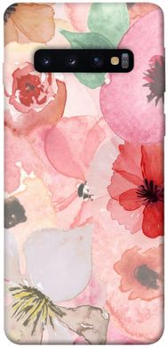 Чехол для Samsung Galaxy S10 PandaPrint Акварельные цветы 3 цветы