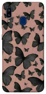 Чехол для Samsung Galaxy A20 / A30 PandaPrint Порхающие бабочки паттерн