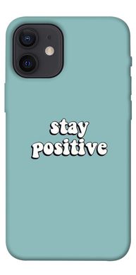 Чехол для Apple iPhone 12 mini (5.4"") PandaPrint Stay positive надписи