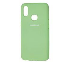 Чехол для Samsung Galaxy A10s (A107) Silicone Full мятный  c закрытым низом и микрофиброю
