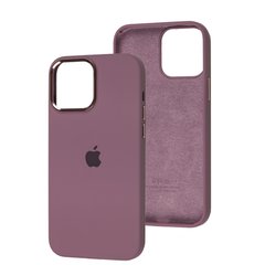 Чохол для iPhone 14 Pro Silicone Case Full (Metal Frame and Buttons) з металевою рамкою та кнопками Violet