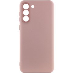 Чехол для Samsung Galaxy S22 Silicone Full camera закрытый низ + защита камеры Розовый / Pink Sand