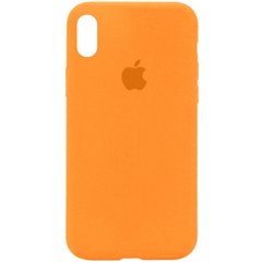 Чохол для Apple iPhone XR (6.1 "") Silicone Case Full з мікрофіброю і закритим низом Помаранчевий / Papaya