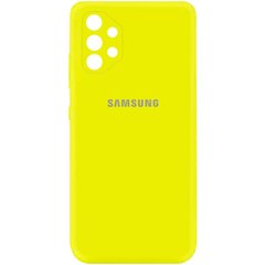 Чехол для Samsung Galaxy A72 4G / A72 5G Silicone Full camera закрытый низ + защита камеры Желтый / Flash