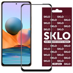 Захисне скло SKLO 3D (full glue) для Xiaomi Redmi Note 10 Pro Чорний