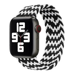 Ремінець Braided Solo Loop для Apple Watch 42/44/45 mm Rainbow Black-White