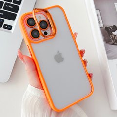 Чехол с подставкой для iPhone 14 Pro Lens Shield + стекла на камеру Orange