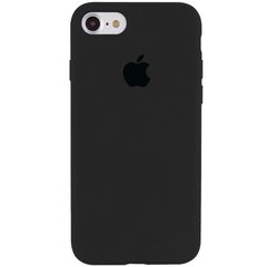 Чохол silicone case for iPhone 7/8 з мікрофіброю і закритим низом Сірий / Dark Grey