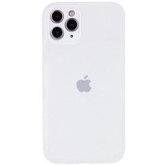 Чехол для Apple iPhone 12 Pro Silicone Full camera закрытый низ + защита камеры / Белый / White