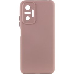 Чехол для Xiaomi Redmi Note 10 Pro / 10 Pro Max Silicone Full camera закрытый низ + защита камеры Розовый / Pink Sand