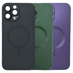 Чехол с Magsafe для iPhone Sapphire Matt (Черный, Зеленый, Фиолетовый на выбор)