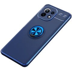 TPU чохол Deen ColorRing під магнітний тримач (opp) для Xiaomi Mi 11 (Синій / Синій)