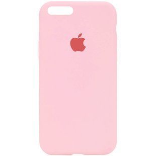 Чехол для Apple iPhone 7 plus / 8 plus Silicone Case Full с микрофиброй и закрытым низом (5.5"") Розовый / Peach