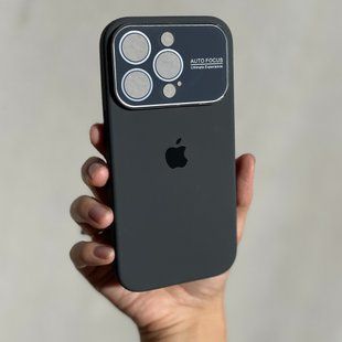 Чохол для iPhone 13 Silicone case AUTO FOCUS + скло на камеру Gray