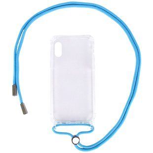 Чехол TPU Crossbody Transparent для Apple iPhone XR (6.1"") Голубой