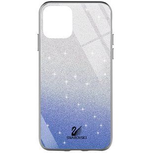 TPU + Glass чохол Swarovski для Apple iPhone 13 (6.1") (Синій)