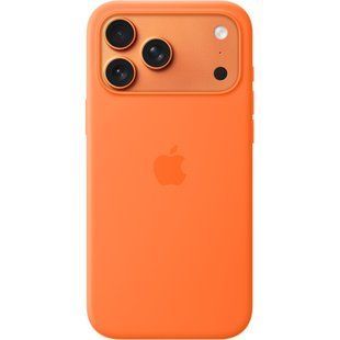 Чехол Silicone case Original 1:1 (AAA) with Magsafe для Apple iPhone 17 Pro Max (Оранжевый / Orange)