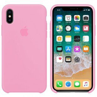 Чехол silicone case for iPhone X/XS Light Pink / Розовый
