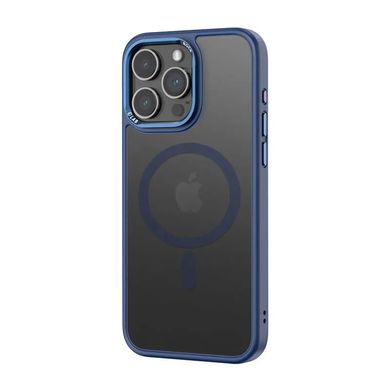 Чохол для iPhone 16 Pro Max Rock Premium Metal Lens Shield with magnetic Blue