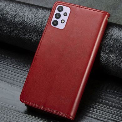 Кожаный чехол книжка GETMAN Gallant (PU) для Samsung Galaxy A35 Красный