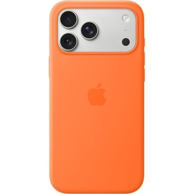 Чохол Silicone case Original 1:1 (AAA) with Magsafe для Apple iPhone 17 Pro Max (Помаранчевий / Orange)