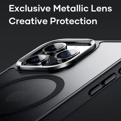 Чехол для iPhone 16 Pro Max Rock Premium Metal Lens Shield with magnetic Blue