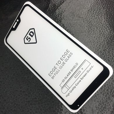 5D скло для Xiaomi Mi A2 Lite Black Повний клей / Full Glue Чорне