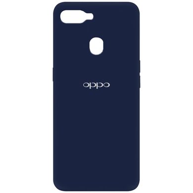 Чохол для Oppo A5s / Oppo A12 Silicone Full з закритим низом і мікрофіброю Синій / Midnight blue